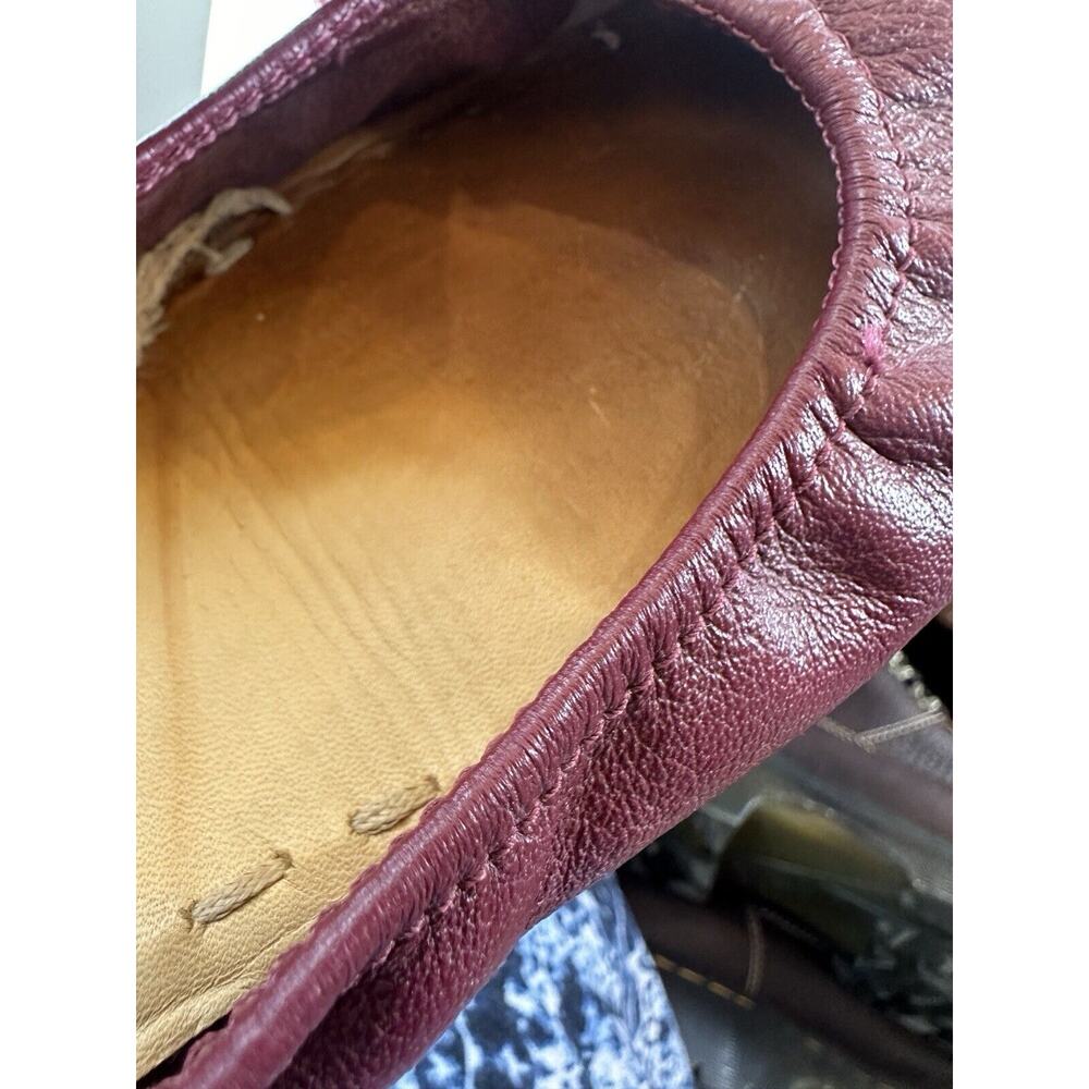 Tieks Burgundy Red Ballet Flats Maroon Leather Slip On Shoes Women's Size 9 - Picture 14 of 15